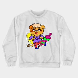 School start of school children school bag Crewneck Sweatshirt